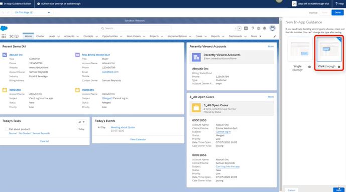 Salesforce Walkthroughs